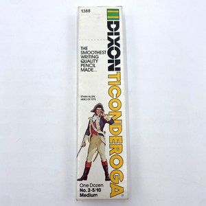 Vintage Dixon Ticonderoga Pencils 1388 #2 Soft Made in USA 11, Sealed In Box